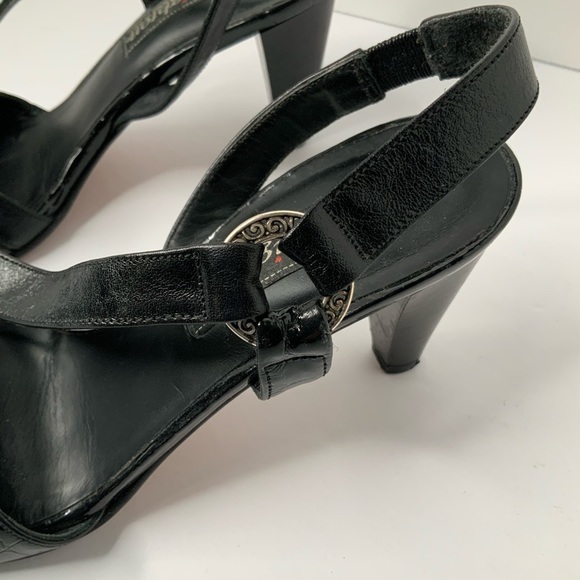 Brighton Rhodes black sling back sandals SZ 6M EUC - Picture 5 of 12